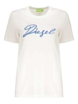 Diesel logo T-shirt - women - Cotton - S - White