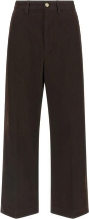 Polo Ralph Lauren Crop Chino - Dames - Wijde Broeken - Bruin - 2XL - Katoen - Broeken