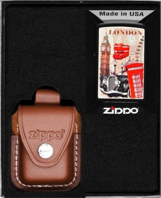 OEM Encendedor Zippo London Design Set De Regalo N.&ordm; 2