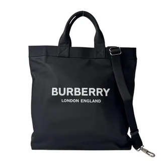 Burberry Black Nylon Shoulder Bag Tote Bag (Pre-Owned)