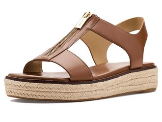 Michael Kors Berkley Espadrille Womens Sandals Luggage : 6.5 M, Leather