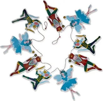 Tag Multicolor Paper Nutcracker Garland for Holiday Decor in Blue at Nordstrom