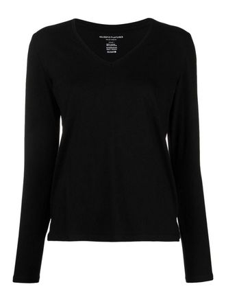 Majestic Filatures Black V-Neck Top