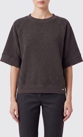 Herno T-shirt girocollo in cotone con spalle cadute