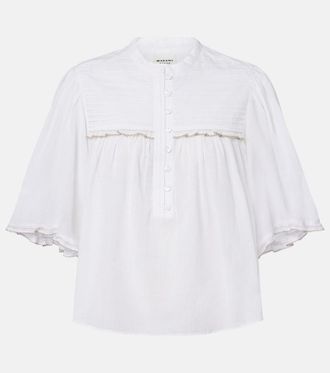 Isabel Marant Douna cotton-blend blouse