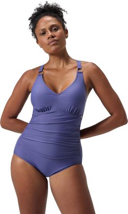 Speedo Dames V-hals Vormgevende E&eacute;nstuk Badpak (Blauw)