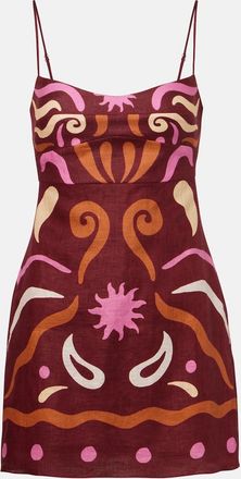 Cala de la Cruz Lucca printed linen minidress