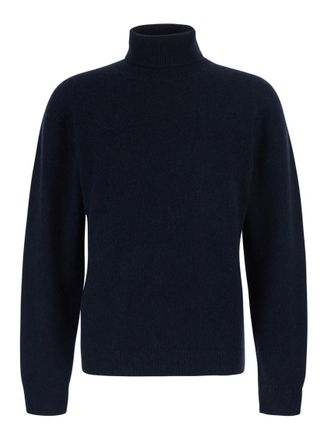 Roberto Collina Navy Blue Turtle Neck Sweater