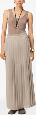 Ami Womens Cappuccino Skirt - Tan - Size EU 38 (Womens)