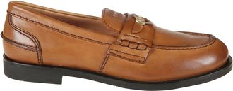 Miu Miu Schoenen, Dames, Bruin, 38 EU, Leer, Mocassini Vitello Cerato