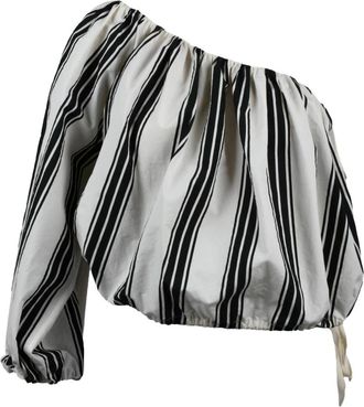 Philosophy di Lorenzo Serafini Top Monospalla - Dames - Blouses - Zwart - XS - Katoen - Overhemden