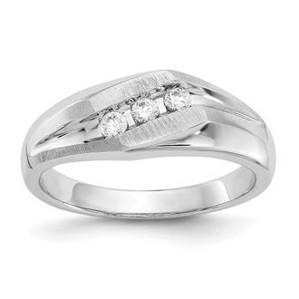 Diamond2Deal 14k White Gold Lab Grown Diamond Wedding Band Ring 1/5Ct Clarity- VS Color- D-E