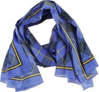 Burberry Stijlvolle Sjaal Collectie - unisex - Sjaals - Blauw - ONE Size - Katoen - Accessoires