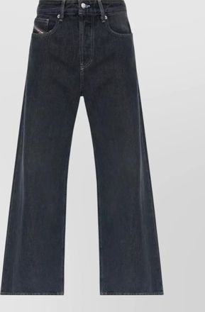 Diesel denim high-rise wide-leg jeans