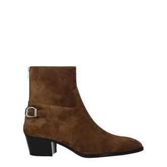 Celine Brown Leather Ankle Mens Boots