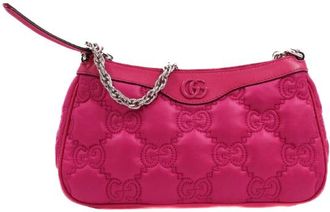 Gucci Small Pink Leather GG Matelassé Bag