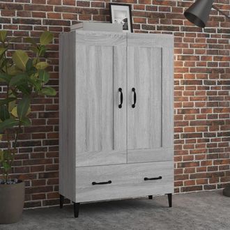 vidaXL Vidaxl - Aparador Alto De Madera Contrachapada Gris Sonoma 70x31x115 Cm