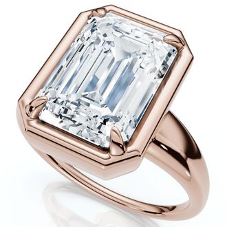 Pompeii3 Certified 4Ct Emerald Cut Diamond Club Engagement Ring 14k Gold Lab Grown
