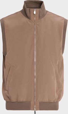 Brunello Cucinelli Mens Water-Resistant Full-Zip Vest
