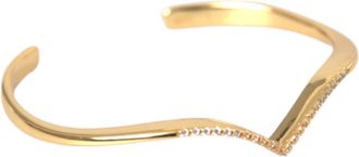 Nialaya Boog Vleugel Manchet Skyfall Goud CZ 925 Armband