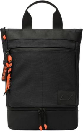 Sun 68 Nylon Laptop Rugzak - unisex - Rugzakken - Zwart - ONE Size - Nylon - Tassen