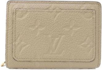 Louis Vuitton Pre-owned Monogram Empreinte Bi-fold Portemonnee - Dames - Vintage Accessoires - Beige - ONE Size - Leer - Vintage