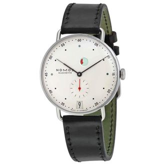 NOMOS Glash&uuml;tte Metro Galvanized White Dial Mens Watch 1101