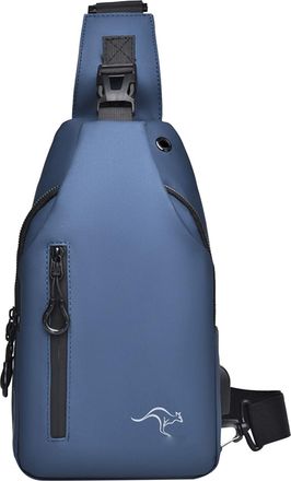 Generic Small Sling Bag, Casual Daily Shoulder Chest Bag for Men, Lightweight Leather & Nylon Sling Backpack with USB Charging Port for Phone, Cash, Cards