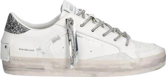 Crime London SK8 Deluxe Always Shining - Dames - Sneakers - Wit - 36 EU - Leer - Schoenen