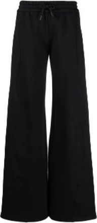 Off-white Track pants met Paspeldetails - Dames - Wijde Broeken - Zwart - S - Katoen - Broeken