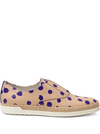Tod's Espadrillas Francesina a pois - Toni neutri