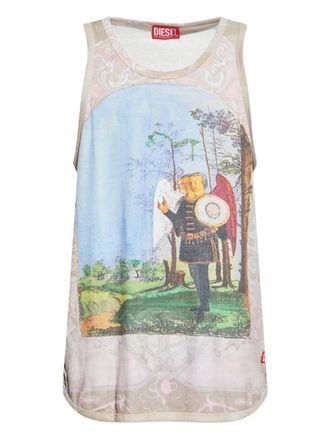 Diesel T-Aly tanktop met grafische print - Roze