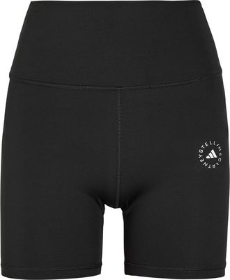 Stella McCartney Adidas X Stella Mccartney Logo-print Stretch-jersey Running Shorts - Black - S (UK8-10 / S)