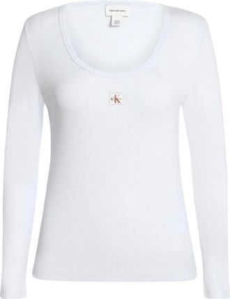 Calvin Klein Jeans T-shirt a maniche corte - - Tops - Donna - Bianco - XS