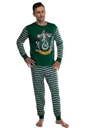 Intimo Harry Potter Hogwarts House Crest Tight Fit Adult Cotton Pajama Slytherin MD