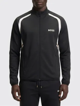 HUGO BOSS Felpa con zip Spin in poliestere