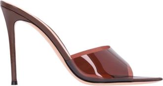 Gianvito Rossi Heeled Mules, female, Red, Size: 7 1/2 US Glass Varnish High Heels