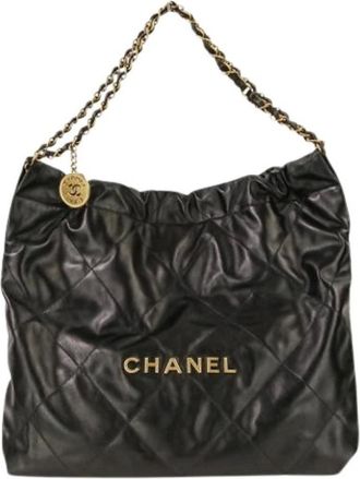 Chanel Pre-owned Borsa a Spalla Piccola Chanel22 in Pelle - - Pre-owned - Donna - Nero - ONE SIZE