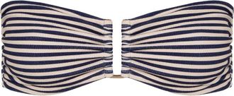 Lenny Niemeyer Rita striped bandeau bikini top - Blue