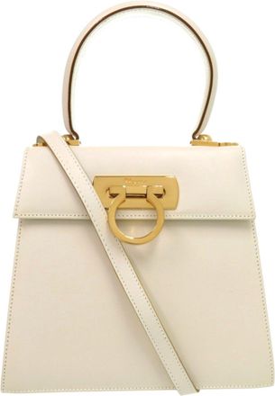 Ferragamo Gancini Leather Handbag (Pre-Owned)