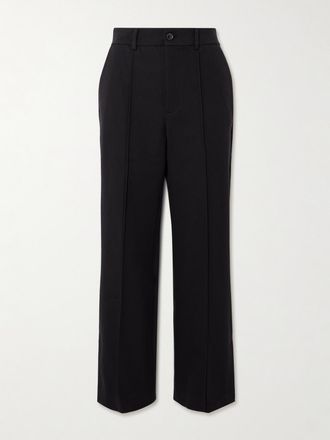 Frame Denim Pantaloni In Cotone Stretch Crop Kick Flare - Nero