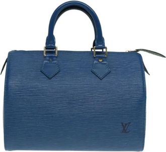 Louis Vuitton Tweedehands leren handtassen - Dames - Vintage Handtas - Blauw - ONE Size - Leer - Vintage