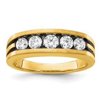 Diamond2Deal 14k Yellow Gold Lab Grown Diamond Wedding Band Ring 1Ct Clarity- VS Color- G-H