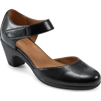 Easy Spirit Casity Ankle Strap Pump in Black at Nordstrom, Size 12