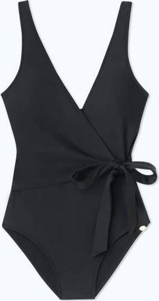Summersalt Womens Perfect Wrap One Piece Swimsuit In Black