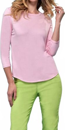 Insight 3/4 Sleeve Tee In Pink