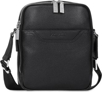 Kazar Zwarte tas voor mannen - Heren - Schoudertassen - Zwart - ONE Size - Leer - Tassen