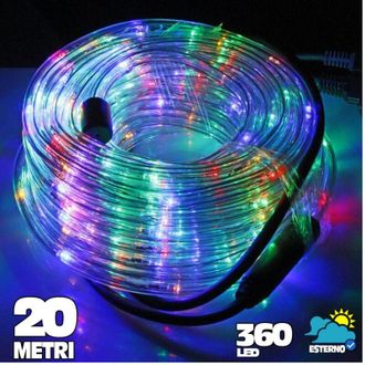 Trade Shop Trade Shop - Tubo Luminoso A Led 360 Luci Multicolor 20 Metri Per Uso Esterno + Controller
