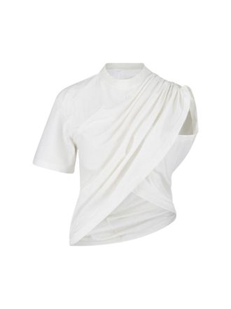 Courr&egrave;ges T-Shirt Asymmetrical Twist
