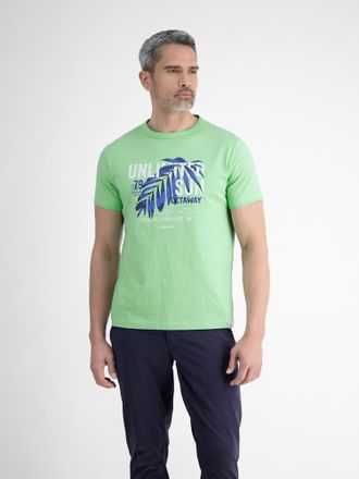 Lerros T-Shirt LERROS Herren T-Shirt mit Brustprint, Herren, Gr. 3XL, light peppermint, 100% Baumwolle, Rundhals, Shirts T-Shirt